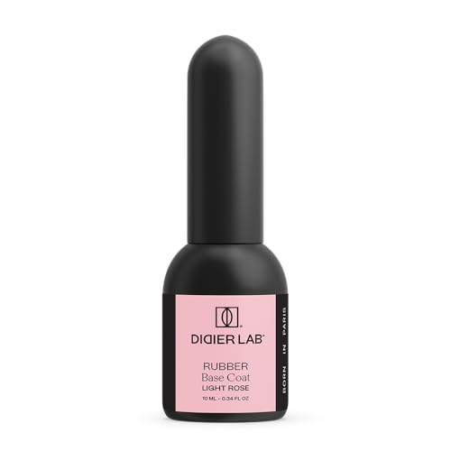 DIDIER LAB Premium Rubber Base Gel Light Rose 10ml - LED UV Nagellack Korallrosa - HEMA und TPO-freie - Unterlack für Nägel - Nail Polish - Base Coat Gel Nagellack -2in1 UV Lack für Maniküre