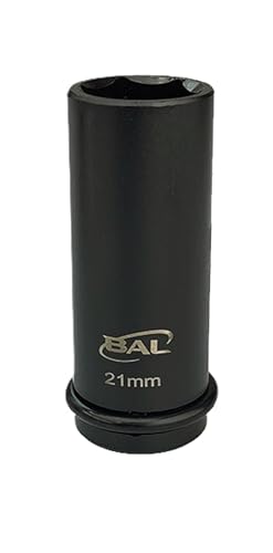 BAL(大橋産業) 車用 工具 ディープソケット ブラック 21mm アルミホイール対応 フェイスキャッチ クロムモリブデン鋼 No.86