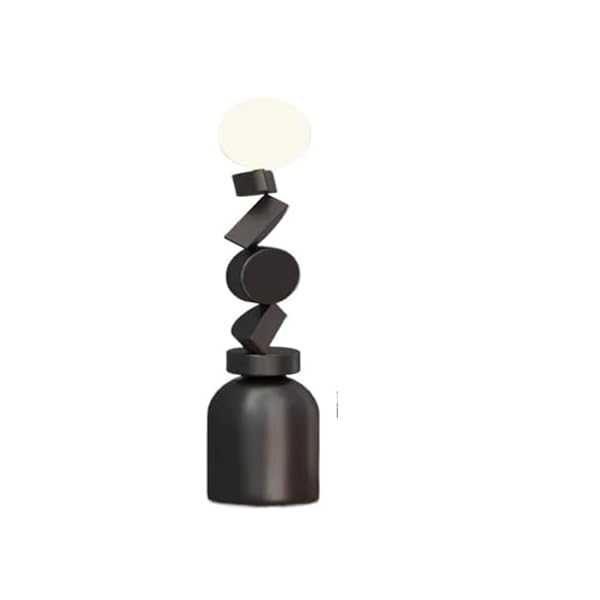 Artistic Lighting fixtures Geometric Stacking Art Floor Lamp Living Room Sofa Side Lamp Decorative Ornaments Atmosphere Lamp High-End Bedroom Lamp Lamps and Lanterns(Glass lamp Shade,A)