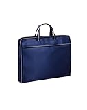 TINGSING Unisex Sacoche Porte Documents B4 Imperméable en Oxford Sac de Document Portable avec Poignée et Fermeture Éclair Sac à Main Business Multifonction pour Bureau et Voyage (Bleu)