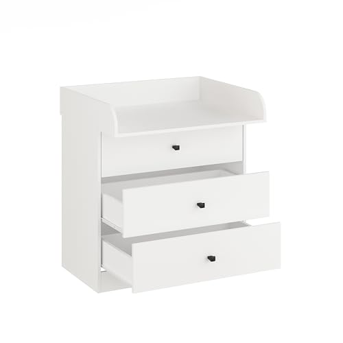 KOMTO Wickelkommode mit Schubladen - Baby Kommode mit...