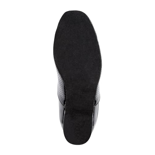 Image of Linodes Breathable Men Latin Dance Shoe Lace Up Leather Sole Waltz Shoe | Breathable Upper, Leather with air holes, Lace up, Cushioned insole, Anti-slip suede sole, 1 inch heel, Lightweight, Durable
