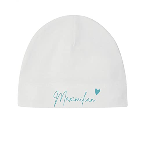 minimutz Kleine Babymütze mit Namen | Personalisierte Mütze Beanie für...