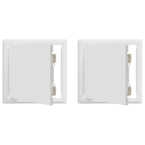 Panneau d'Accès Blanc en Acier 23x23cm pour Cacher Compteur et Tuyaux