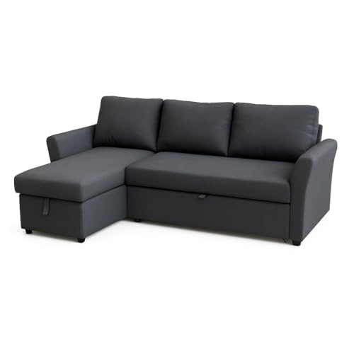 IBERA HOME Romeo - Sofá Cama 3 Plazas con Chaise Longue Reversible y Arcón - Sofá...