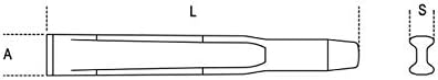 H-Safe Chrome Ribbed Flat chisels - 200 mm