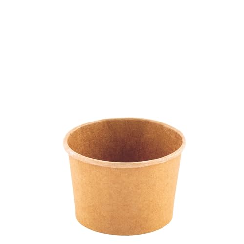 Image of Coppetta 4 Ounce Dessert Cups, 50 Disposable Ice Cream Cups - Lids Sold Separately, Heavy-Duty, Kraft Paper Frozen Yogurt Bowls, For Hot And Cold Foods, Perfect For Gelato Or Mousse - Restaurantware