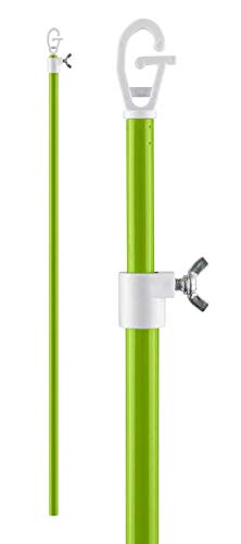 Bettina Clothes Line Prop Heavy Duty Telescopic Washing Line Extendable to 2.4m Clothes Pole Support Green (1)