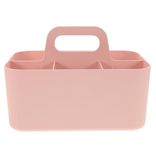 Boîte de rangement portable avec poignée et compartiments pour maquillage
