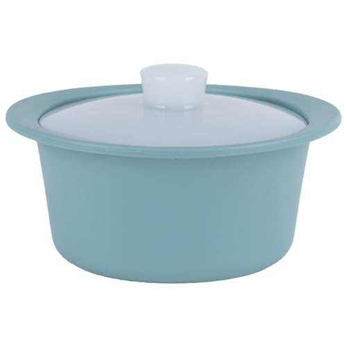 Vapores de microondas, olla de microondas de silicona de grado alimenticio con mango y tapa, horno y lavavajillas seguros para verduras, tazones de cocción, tazón de comida, vapores de silicona