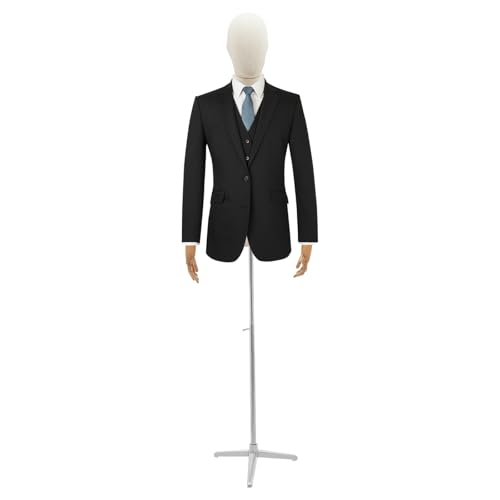 Male Dress Form Display, Modern Style Metal Stand Dress Form, Adjustable Posture Clothing Form (M) Overall Max. Load-Bearing Capacity: Approx. 7.5kg/16.53lbs