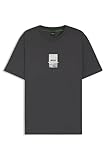 95 % algodón, 5 % elastano Boss Camiseta para Hombre Photoprint, 027Dark Grey, M