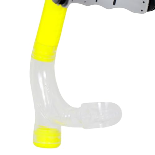 Image of AIRAVAT Front Snorkel Tuna,Dive Mask Easy-Breath Free Diving Snorkel for Snorkeling Scuba Diving Freediving Swimming (Yellow)