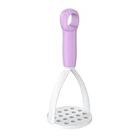 Portable Garlic Masher, Plastic Manual Potato Masher, Hand Press Fruits Crusher, Vegetable Smasher for Kitchen(Purple)