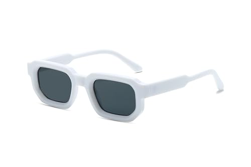 Image of Hanj Rectangle Retro Sunglasses for Women Men Vintage Square Sun Glasses Fashion Classic 90s Shades