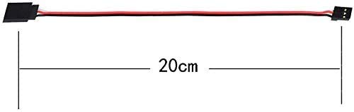 FLY RC – Lot De 10 Câbles De Rallonge Pour Servo – 20 Cm – Mâle Vers Mâle – Compatible Futaba/JR – Pour Modélisme RC