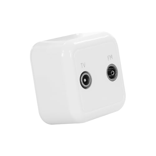 LEDKIA LIGHTING Prise TV+Radio en Saillie Modern Blanc