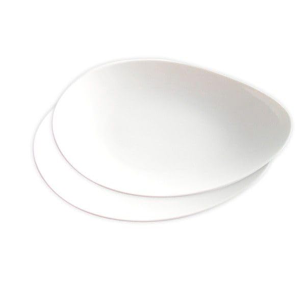 Set 2 sources Ovum 24 cm de porcelaine blanche – Spécial Cocktail