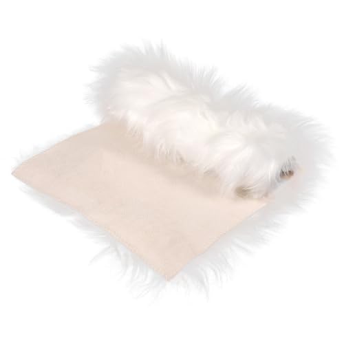 ELAYARD Alfombrilla Mullida Blanca para Fotografía de Uñas Fondo de Exhibición y Tapete de Uñas Esponjoso para Transmisión en Directo Herramienta Decorativa para Sesión de Fotos de