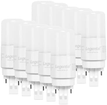 Silverlite [Plug&Play] Legental 5w(13w CFL Equivalent) LED Stick PL Bulb GX23-2 Pin Base, 500LM, Warm White(3000k), Driven by 120-277V and CFL Ballast, UL Classified, 10 Pack