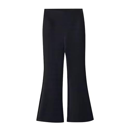 Moonker Teen Girls Skinny Bell-Bottom Pants Stretchy Elastic High Waist Flared Trousers Solid Trendy Casual