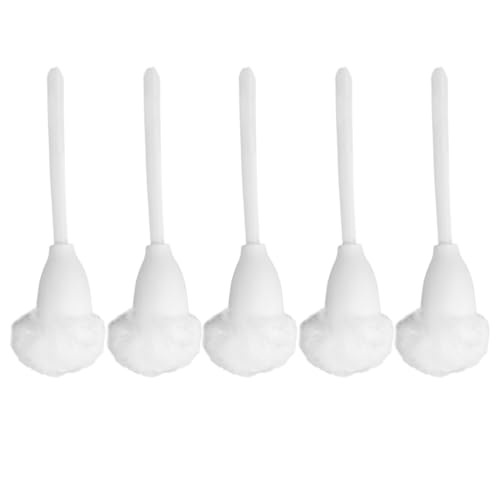 Image of Garneck Soft Toilet Bowl Brush Set with Holder 5Pcs Bathroom Cleaning Brushes with Soft Bristles and Pp Handle for Deep Toilet Cleaning