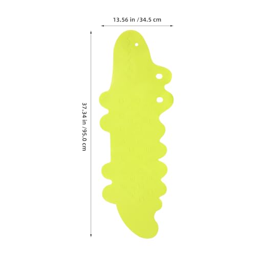Ciieeo rutschfeste Badematte Cartoon-krokodil-Form Badewannenmatte Mit Saugnäpfen Für Junge Mädchen Grün TPR Material Badvorleger
