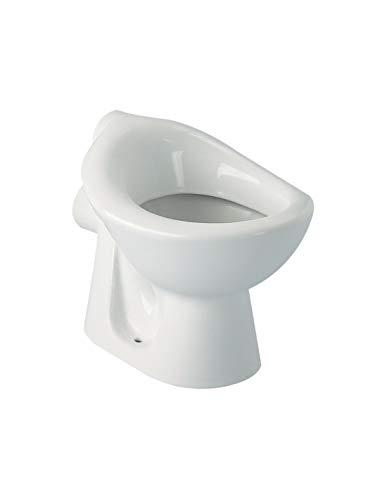 Cuvette WC Indépendante Crèche en Porcelaine Bord Rond, Blanc