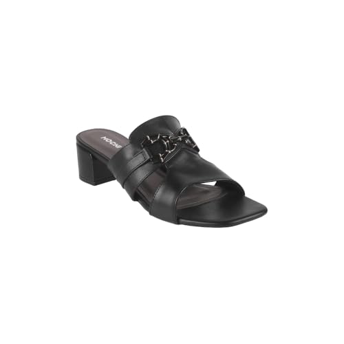 Image of Mochi Women Faux Leather Block Heel Slip-on Fashion Sandal
