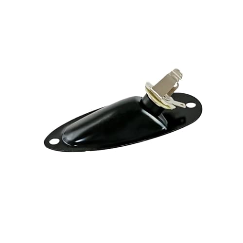 Plaque jack guitare électrique finition argentée connecteur robuste 6.35mm