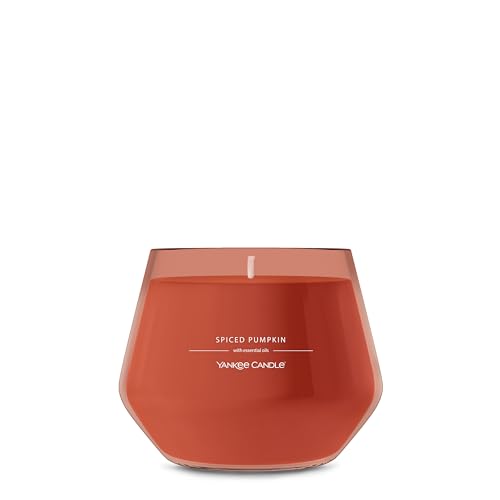 Yankee Candle Studio Scented Candle with up to 50 Hour Burn Time, Premium Plant Wax Blend for Consistent Burn, 10 oz Jar Candle with Room Filling Fragrance, Spiced Pumpkin