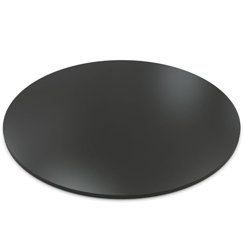 AUPROTEC Plateau de table rond 19 mm Ø 800 mm Anthracite Plaque en bois revêtue de résine mélaminée Panneau de particules avec chant ABS Sélection : 80 cm