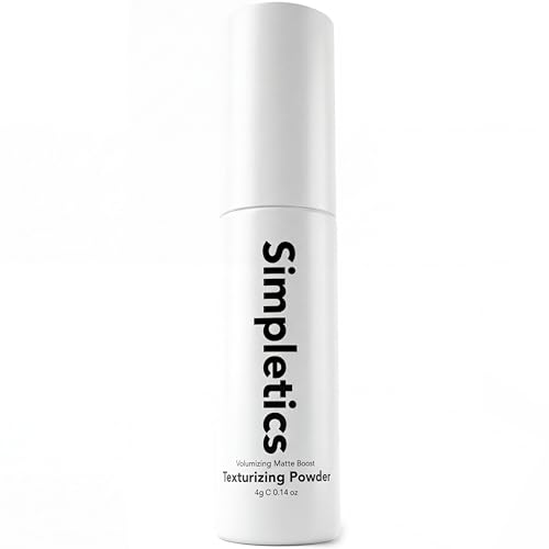 Simpletics Texturizing Powder 4g - All Natural 4 Ingredient Nourishing Formula with Rice Starch - Chemical Free - Gives Volumized Texturized Matte Finish to Men & Women