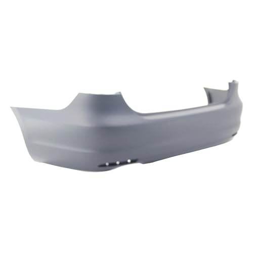 Image of Compatible with Volkswagen Jetta 2011-2014 Rear Bumper Cover | Primed, Without Parking Sensor Holes, Without Tow Hook Hole, Ready to Paint, OEM 5C6807418AGRU, VW1100186