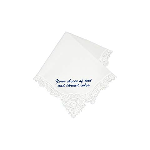 Personalized Wedding Handkerchief Custom Embroidered Ladies Monogrammed Cover