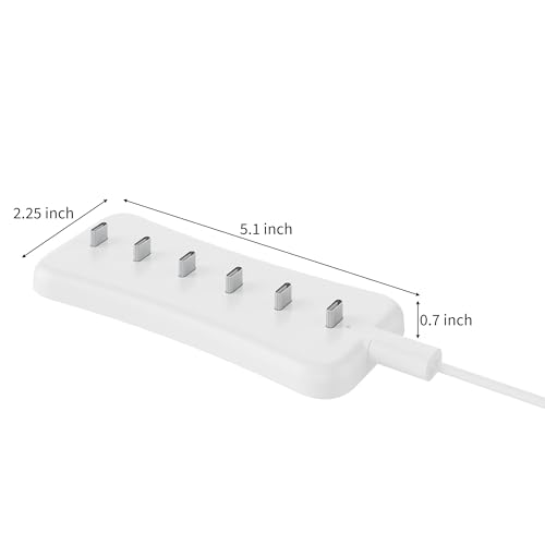 USB Under Cabinet Lighting Charging Station with 6 Type-c Charging Ports, Portable Motion Sensor Light Indoor Multi-Ligh - Additional View