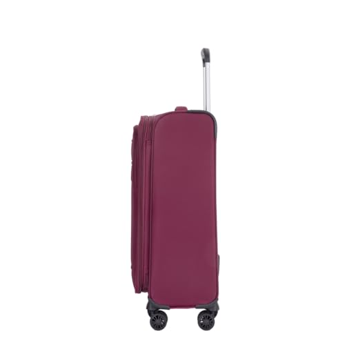 Lightweight and Durable 3-Piece Luggage Set with Spinner Wheels, Organized Interior, Wine Red3