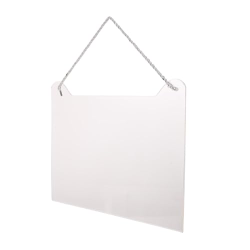 SOIMISS Soporte colgante acrílico A4 horizontal con ranura de 2 mm, para carteles y etiquetas en estantes y percheros, uso en supermercados y locales comerciales