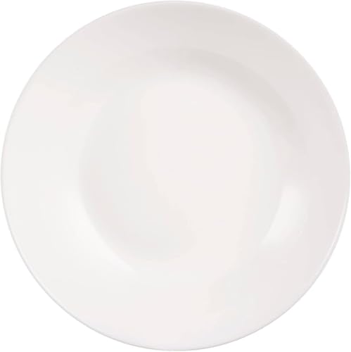 Best House | Round Dinner Plate | Opalware | White | 10"/25.5 cm | Set of 6 PCS | Microwave, Oven, and Dishwasher Safe, Serving Dinner Plates Dinnerware Set
