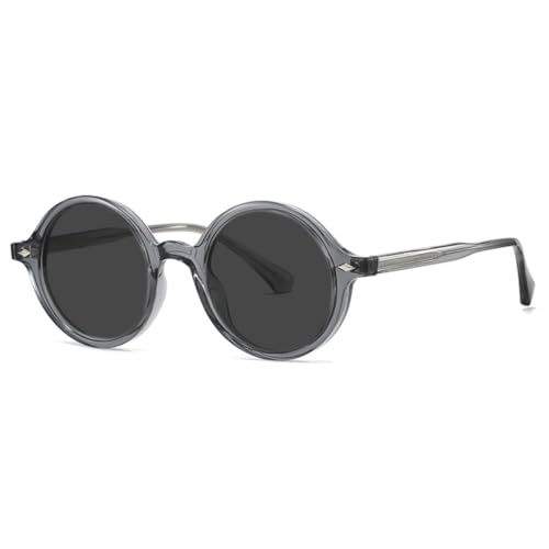 Lunettes de soleil rondes TR90 à grande monture rétro pour homme et femme