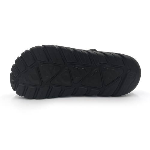 AMOJI Men Garden Clogs Women Gardening Shoes Summer Strap Sandals Yard Shoes CL212 Black Size 6 Women/5 Men