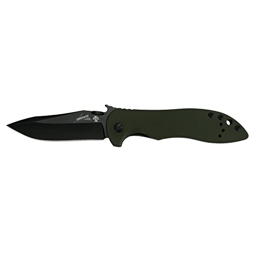 Kershaw Emerson CQC-5K Pocket Knife, 3” Stainless Steel Blade with Manual Opening, G-10 Handle with Reversible Pocketclip and Liner Lock, Small Folding Knife