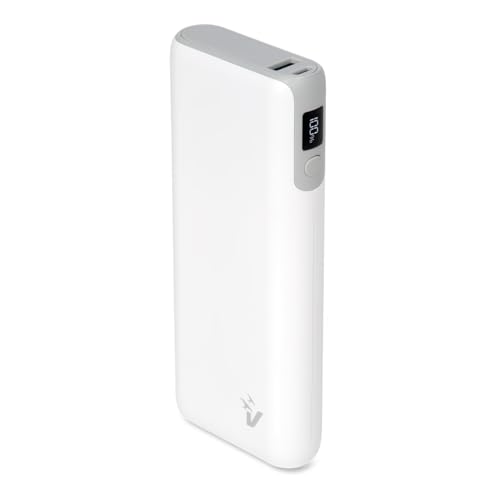 VulTech VPB-DL20WH Power Bank 20000mAh PD 65W, Caricatore Portatile Ultra Rapido con LCD, 3 Porte (2x USB-A+Type-C), Compatibile con MacBook, iPhone, Samsung, Dell, HP, iPad, Tablet