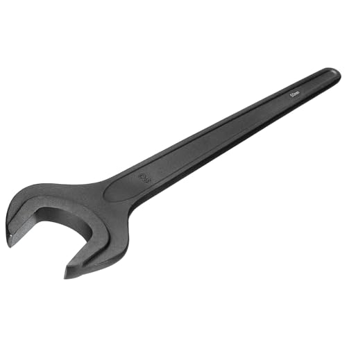 Bargain Crown 50mm Open End Spanner Wrench – Single Open Ended Wrench Tool – Heavy Duty CR-V Steel Open-End Spanner with Black Phosphate Finish – Long Handle Spanner for Automotive, Plumbing, Machiner