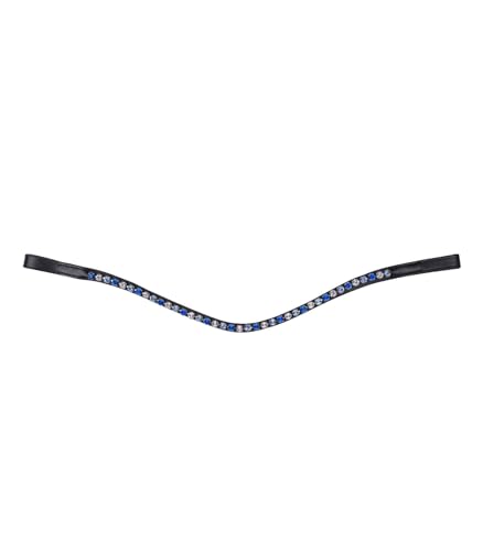 Frontal Waldhausen X-Line Glam noir et bleu pour filet de cheval