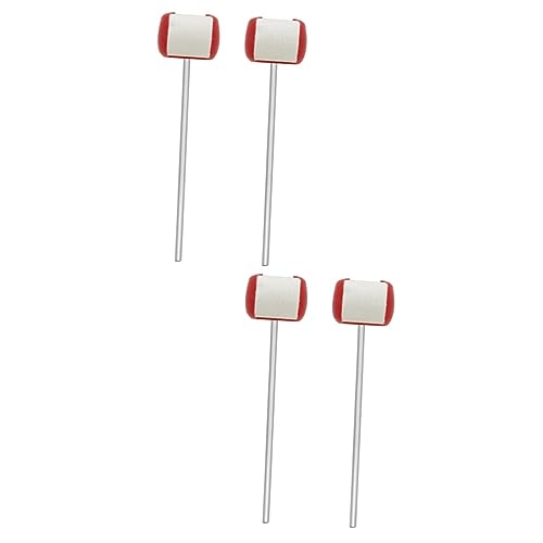 FAVOMOTO 4 Pcs Set Drum Accessories Bass Drum Beater Thinner Felt Beater for Kick Pedal