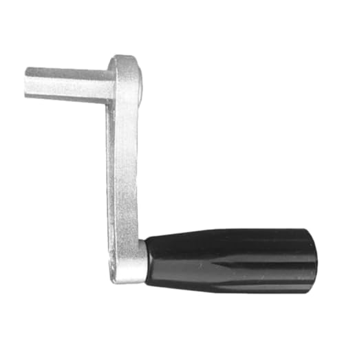 Garneck Manivela Manual de Suspensión de Elevación para Balcones y Espacios Interiores, Diseño de Manija de Seis Dientes en Hierro y Plástico Reutilizable Color Plata
