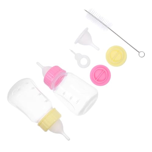 TOBBOMEY Baby Cat Feeder Kitten Milk Replacement Bottle Lightweight Kitten Feeding Bottles Set