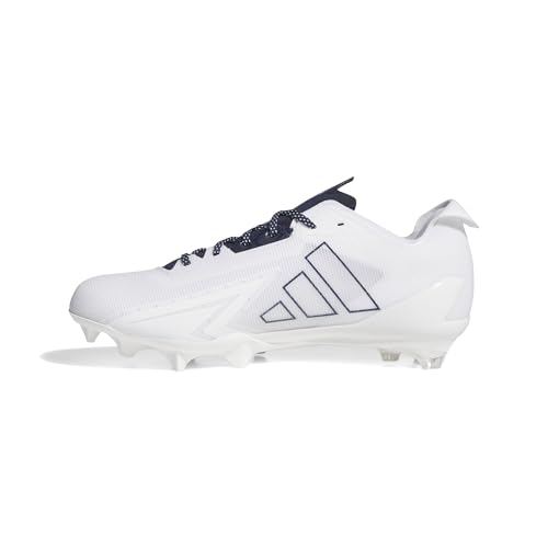 Adidas Men's Adizero Electric American Football, White/Team Navy Blue/White, 10.5