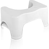 MOVOJA-MED Toilettenhocker Erwachsene & Kinder - Sofort leichtere Darmentleerung I rutschfest & Platzsparend unter Toilette I 21 cm Höhe I Klo WC Klohocker für Toiletten Hocker Füße Stuhl
